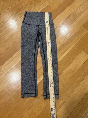 Lululemon Size 2 Women's Gray Heathered High-Waisted Ankle Leggings Activewear thumbnail 2