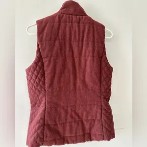 Lemon Tart Vest Women's Small Burgundy Skyros Wool Quilted Winter Gorpcore thumbnail 3