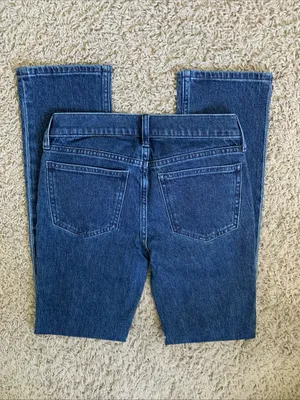 Gap *NWT* 25/0 90s low rise straight leg denim blue jeans thumbnail 3