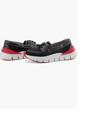 NEW $130 Hunter Sasa Boat Shoe 7 M, BLACK Red Water-Resistan Lug Sole thumbnail 6