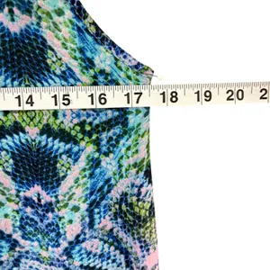 Show Me Your Mumu Taryn Strap Back Dress Womens M Blue Snakeskin‎ Asymmetrical thumbnail 6