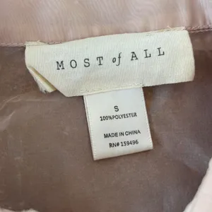 Free People Beautiful sheer cream balloon sleeve blouse sz s thumbnail 6