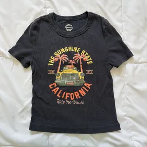 Sunshine State Baby Tee‎ Womens Small 100% Cotton Summer Hippie Beach Whimsy thumbnail 1