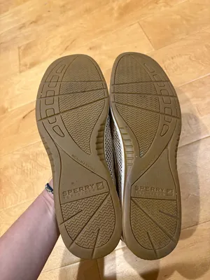 Sperry top sliders women’s boat shoes loafers tan gold sz 10 thumbnail 6