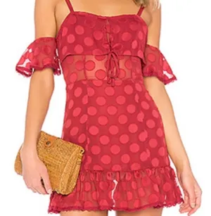 Tularosa Red Polka Dot Dress thumbnail 1