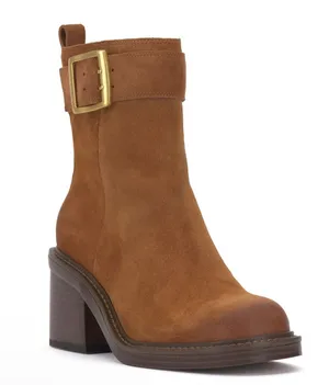 Bembonie Bootie in Warm Caramel Suede Size 9.5 NEW thumbnail 1