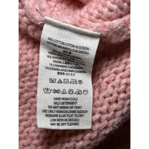 Free People Orange Pink Oversized Dolman Sweater Chunky Knit Top XS thumbnail 7