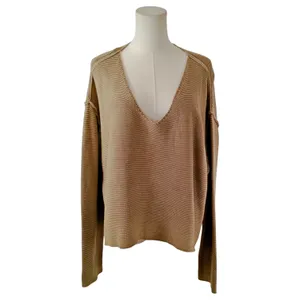 Offline Aerie V-Neck Cropped Sweater Ribbed Knit Cotton XL Lightweight NWT thumbnail 3