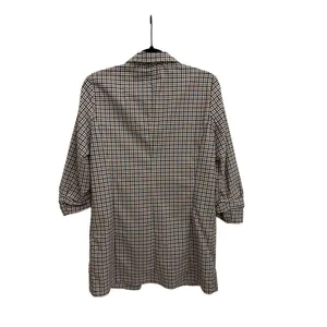 Rachel Zoe Multicolor Neutral Plaid Open Front Preppy Blazer Size Medium thumbnail 2