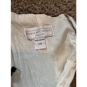 Vintage Jessica McClintock Gunne Sax 90's Black White Cocktail Dress Jr Size 7/8 thumbnail 7