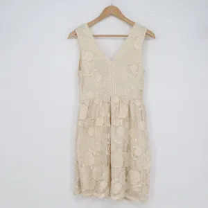 Altard State White Floral Lace V-Neck Sleeveless Fit & Flare Dress M thumbnail 6