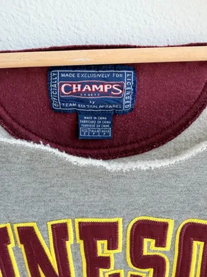 Minnesota Gophers Off-The-Shoulder Sweatshirt Gray thumbnail 3