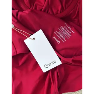 NWT Quince Cherry Red Italian Underwire One Piece Swimsuit Size Large thumbnail 3