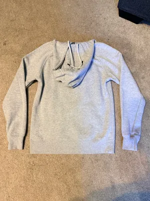 The North Face Light Grey Logo Graphic Hooded Pullover Sweatshirt Size XS thumbnail 2