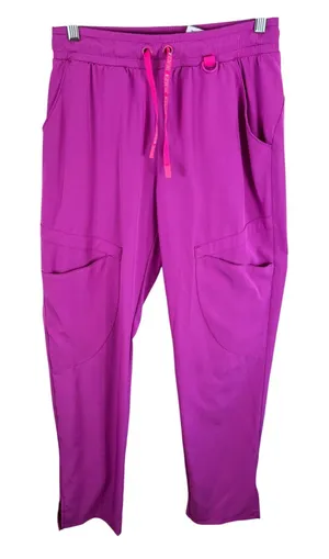 Med‎ Couture Energy Womens Jogger Scrub Pants Magenta Workwear Lightweight Small thumbnail 1