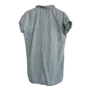 Zara Women's Blue‎ Denim Chambray Mini Dress Short Sleeve Casual Summer thumbnail 4