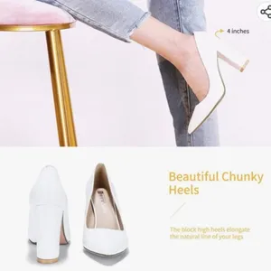 IDIFU Women's IN4 Chunky-HI Block High Heels Closed Pointed Toe Size 7.5 thumbnail 3