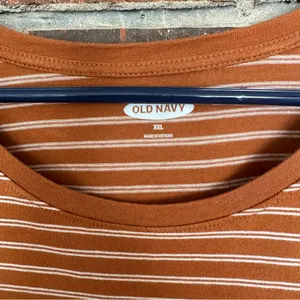 Burnt Orange & White Striped Old Navy Tee thumbnail 2