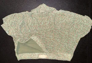 Altar'd State Green Floral Ruffle‎ Skort Size S thumbnail 4