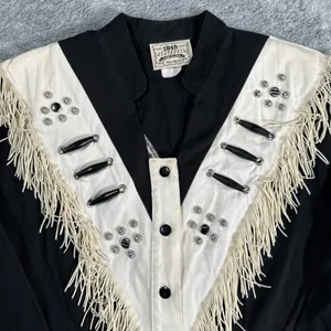 1849 Authentic Ranchwear Shirt Small USA Made Fringe Western Cowgirl Rodeo flaw thumbnail 2