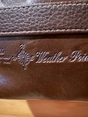 Weather Point the American Original Vntg dark brown leather shoulder/crossbody thumbnail 5
