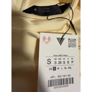 Zara Light Yellow Halter Top Satin Effect Asymmetrical Summer Festival Flowy thumbnail 6