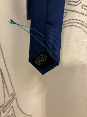 Blue silk tie thumbnail 4
