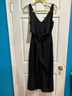 Aritzia Wilfred Black Écoulement jumpsuit cropped black sz 0 thumbnail 5