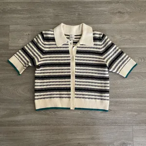 Maeve Anthropologie The Kinsley Collared Crop Cardigan Sweater - large thumbnail 2