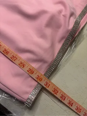 Lulus Glowing Allure Pink Rhinestone Sleeveless Bodycon Mini Dress Medium New thumbnail 6