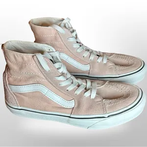 Pink & White Vans High-Top Sneakers – Women’s 6.5/ Men’s 5 thumbnail 6