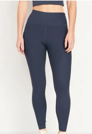 Old Navy NWT!! High-Rise Power Soft Leggings in GREY thumbnail 1