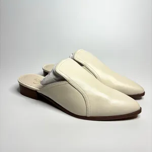 42 GOLD by Chinese Laundry Rue Pointed Toe Mules in Ecru Soft Leather thumbnail 5