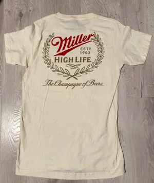 Miller High Life Champagne of Beers Front and Back Print T-Shirt thumbnail 2