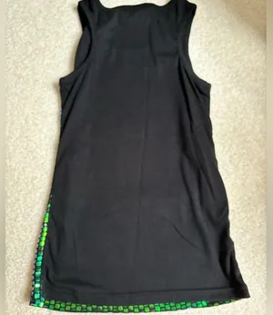 Balera Green and Black Sparkle Tank Top Dance Costume thumbnail 2