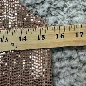 NWT Bebe Women's XS Rose Gold‎ Sequin Top Sleeveless Y2K Festival Glam NYE Club thumbnail 7