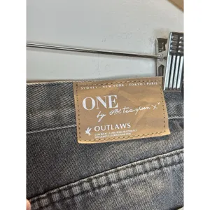One Teaspoon Outlaws Denim Shorts Womens 27 Gray Distressed Button Fly Cut Off thumbnail 5