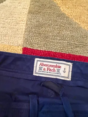 Abercrombie & Fitch Dark Blue Y2K Style Vintage Low Rise Snap Mini Skirt Small thumbnail 2