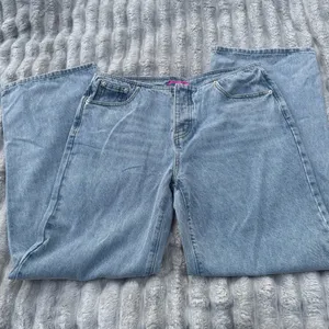 Edikted Wide Leg Jeans Women’s L Light Wash High Rise Button Fly Denim thumbnail 17