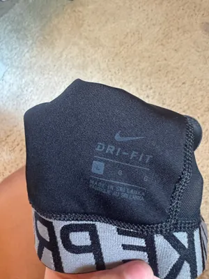 Black Nike bra with grey lettering thumbnail 3