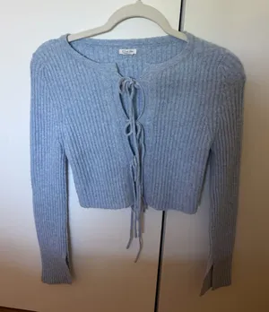 Long sleeve crop top Blue thumbnail 1