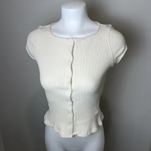 Free People Most Wanted Cardi in Ivory thumbnail 3