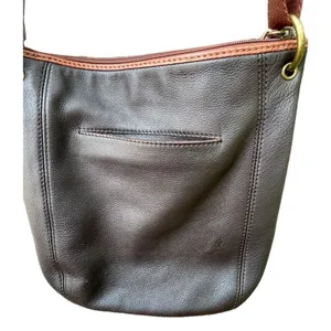 The Sak espresso brown leather crossbody. thumbnail 4