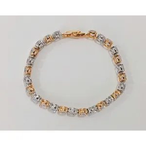 Golden Time Tennis Bracelet with Cubic Zirconia in 18k Gold Plated thumbnail 5