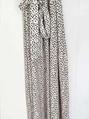 RIVER ISLAND Cream with Black Polka Dots Midi Dress 8 thumbnail 4