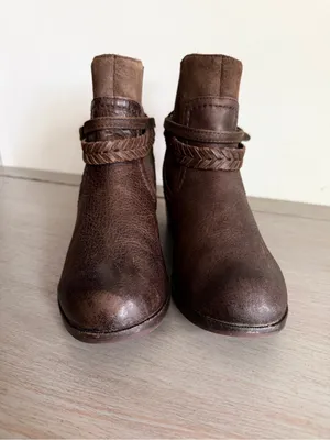 UGG Australia Krewe Motorcycle Leather Ankle Boots 29013G Brown Leather Size 7 thumbnail 3