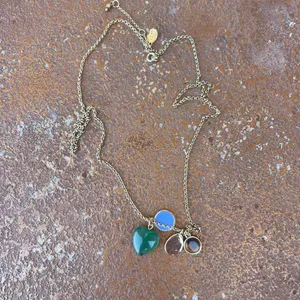 Loft Cluster Two Tone gold Pendant Necklace thumbnail 5