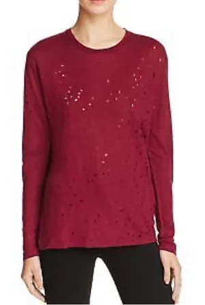 IRO Distressed Pullover Sweater Knit Top thumbnail 1
