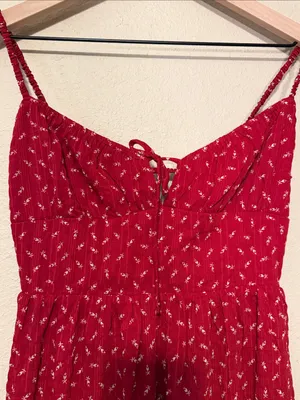 Petal and Pup Ariadine midi dress in Red Size Small NWT thumbnail 4
