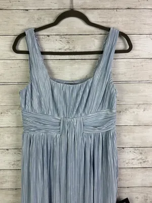 Lulus Ameena Light Blue Plisse Square Neck Sash Maxi Dress Size Large thumbnail 4